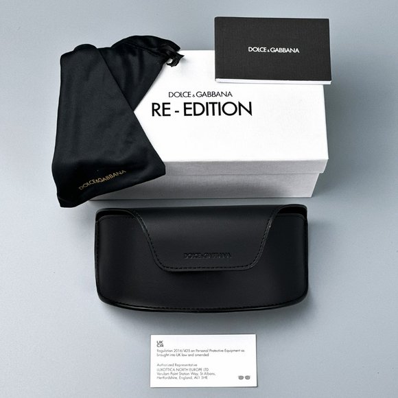 D&G DG2298B 05/87 Sunglasses Black Dark Grey Rimless Pillow Women - Picture 8 of 8